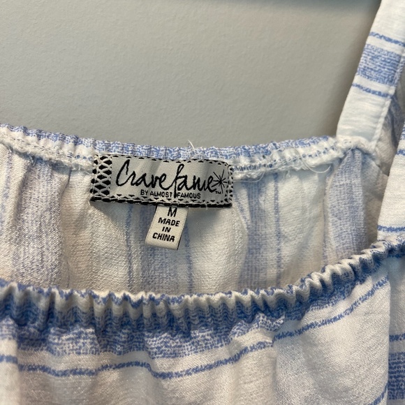 Crave Fame Blue White Stripe Top - Picture 3 of 4